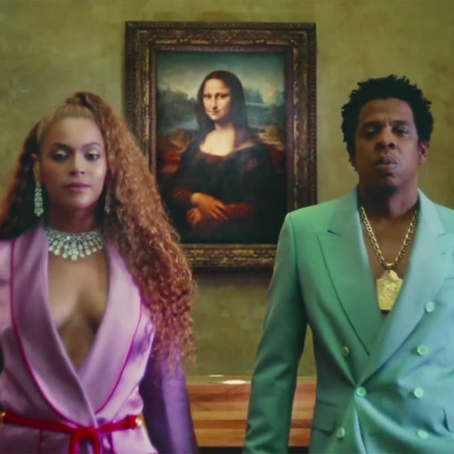 Jay-Z and Beyoncé in front of the Mona Lisa